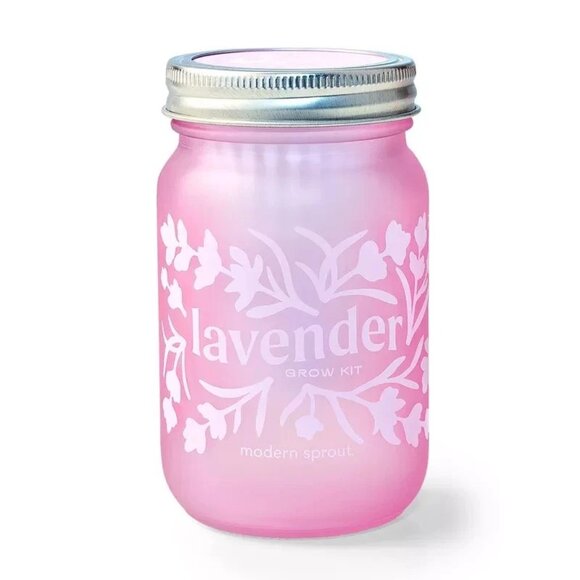 Modern Sprout 'Lavender' Pink Pint Mason Jar Grow Kit - Picture 5 of 5